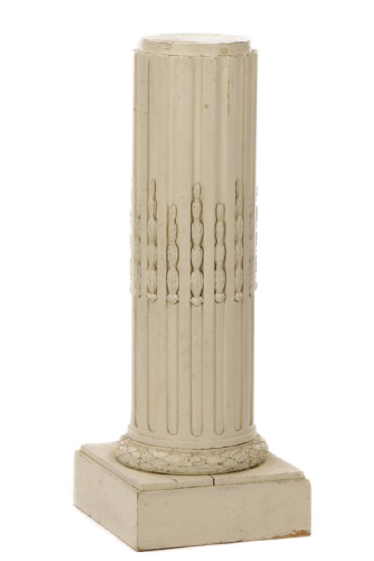 Carved Painted Wood Leaf & Berry Pedestal (1 of 5)