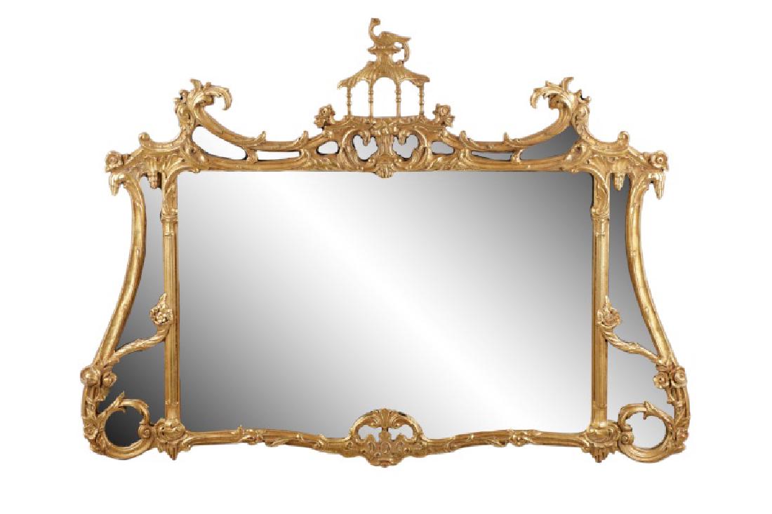 Friedman Bros. Chinese Chippendale Giltwood Mirror (1 of 7)