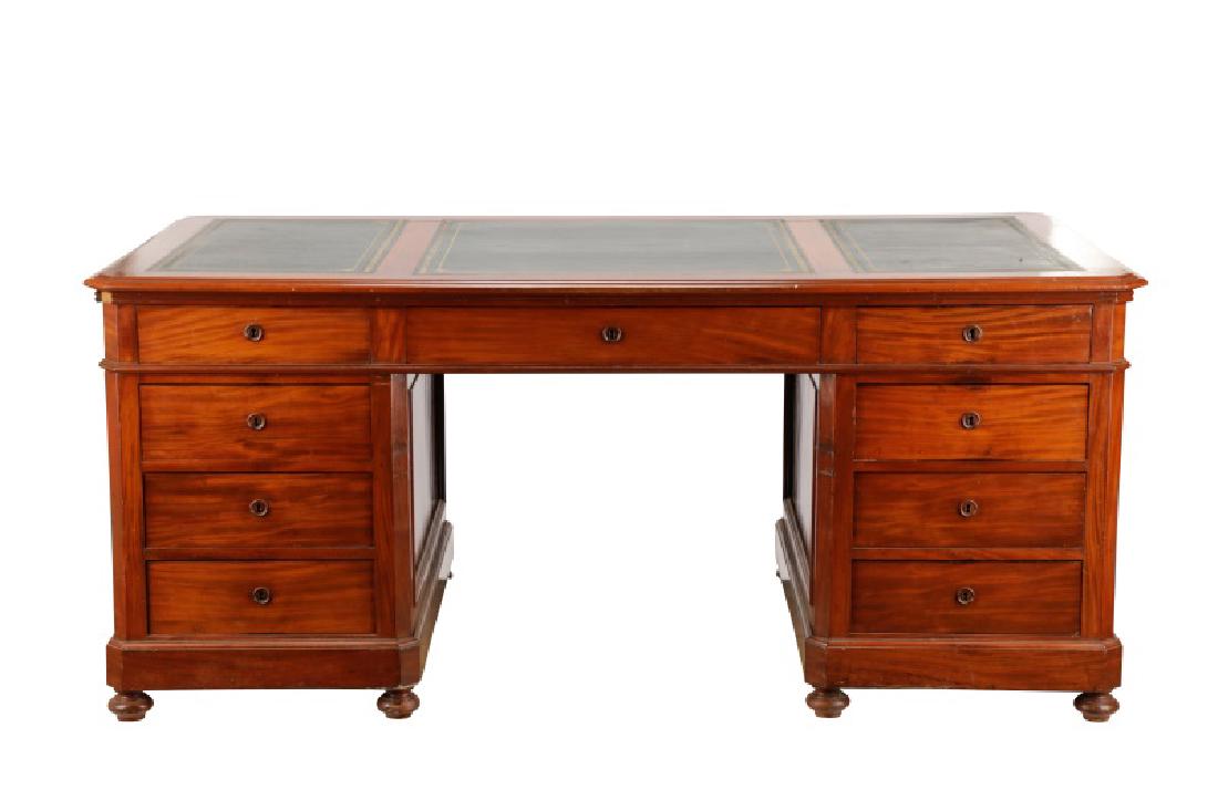 George III Style Mahogany Executive Desk (1 of 1)