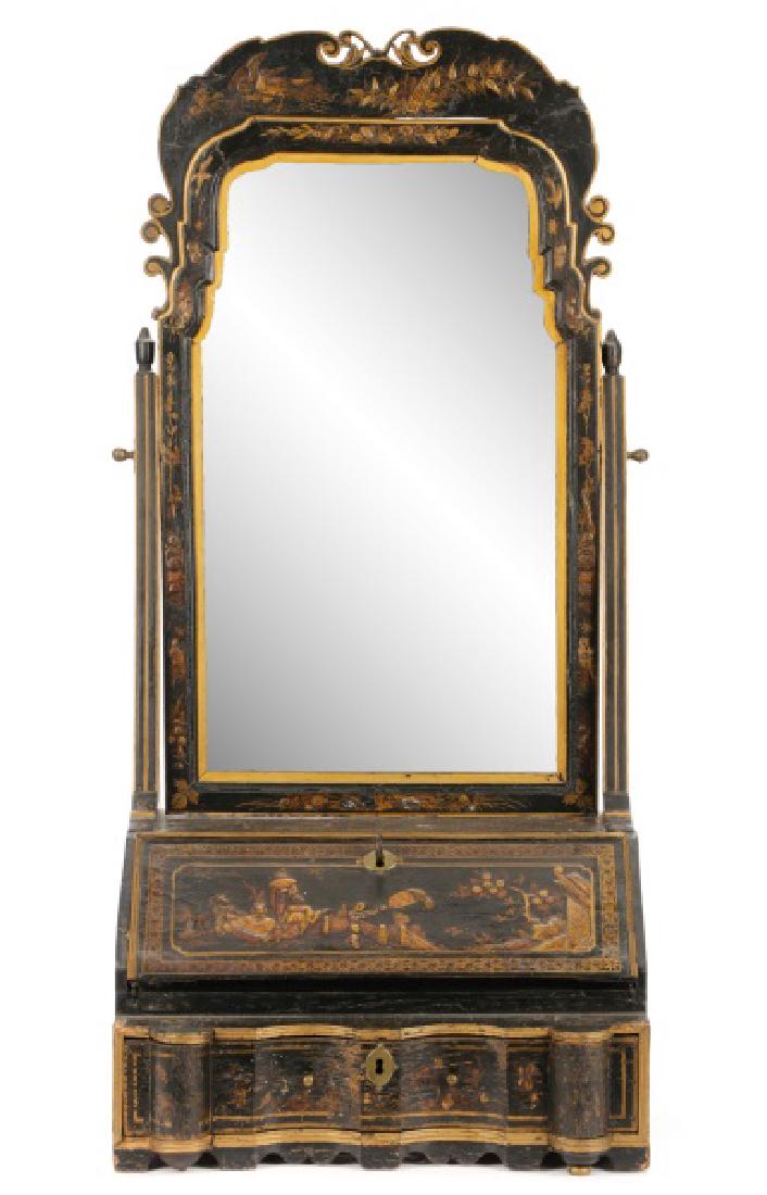 Queen Anne Japanned Tabletop Secretary (1 of 8)