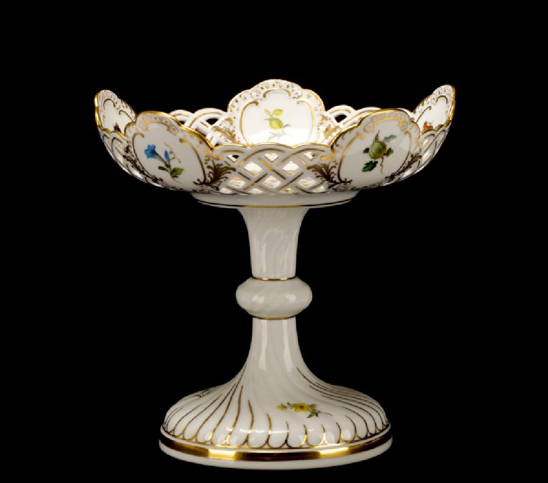 Meissen Reticulated Fruit Bowl Compote Tazza (1 of 11)