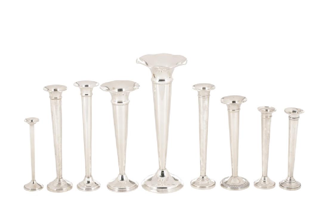 Collection of 9 Sterling Fisher Trumpet Vases (1 of 8)