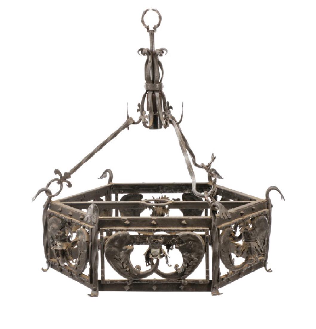 Gothic Revival Hexagonal 6-Light Chandelier (1 of 1)