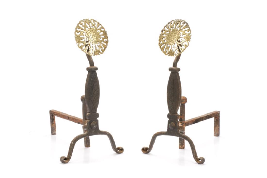Pair, VA Metalcrafters Dutch Baroque Andirons (1 of 1)