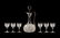 American Brilliant Cut Glass Russian Decanter Set