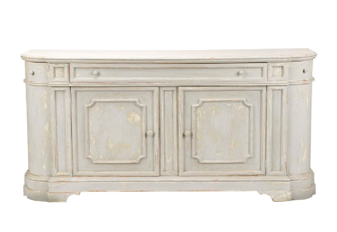 Italian Provincial Demilune Polychromed Buffet (1 of 8)