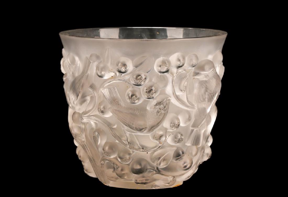 Rene Lalique Clear Frosted Glass "Avallon" Vase (1 of 10)