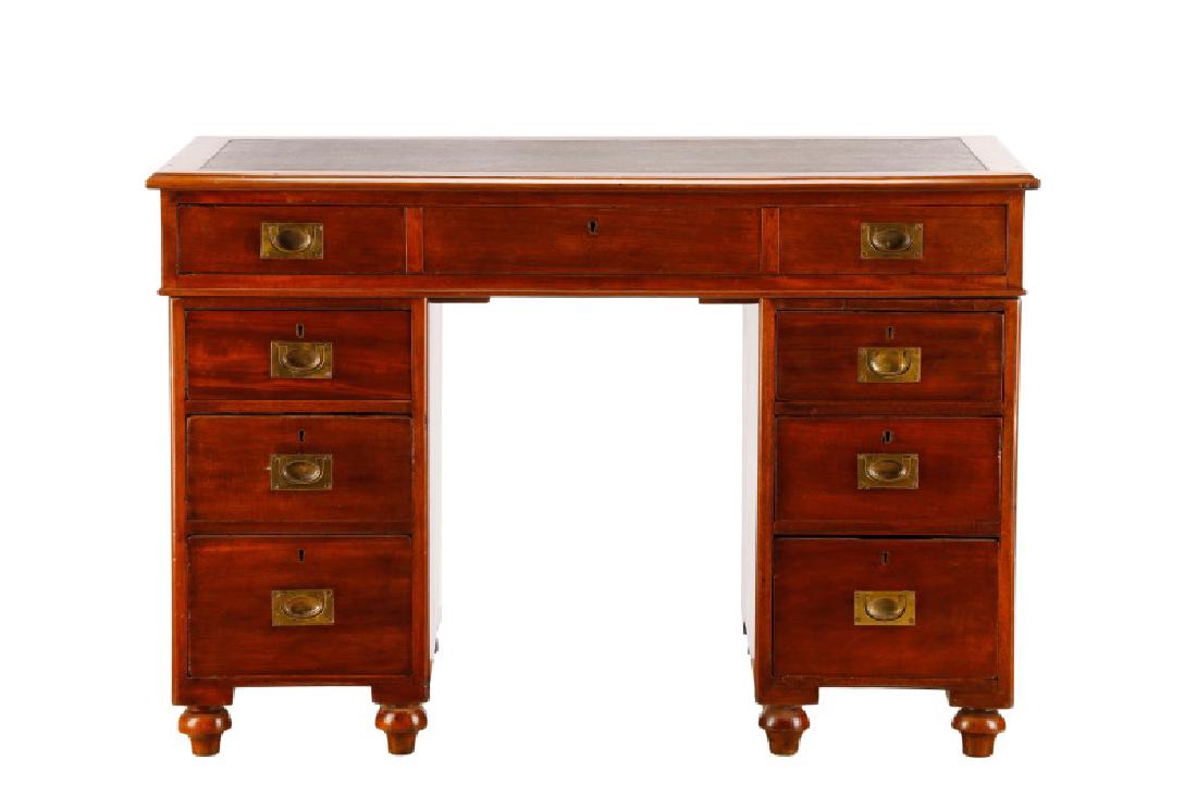 English Campaign Style Leather Top Child's Desk (1 of 10)