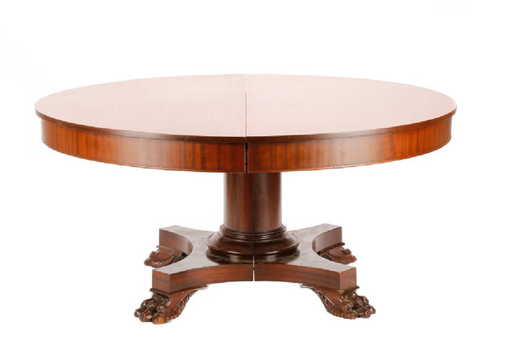 American Empire Revival Mahogany Dining Table American Empire Revival Mahogany Dining Table