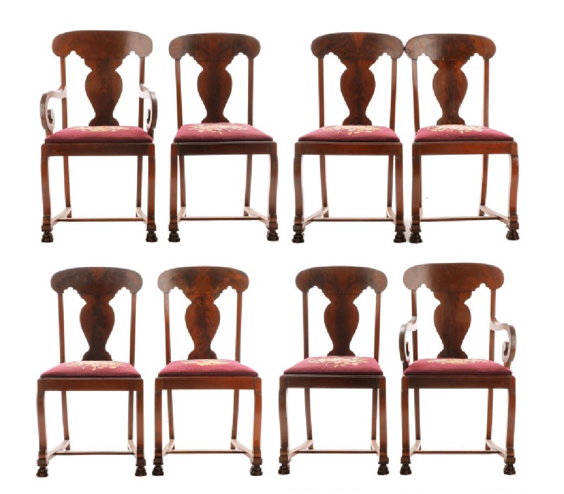Set, 8 American Empire Revival Style Dining Chairs (1 of 4)