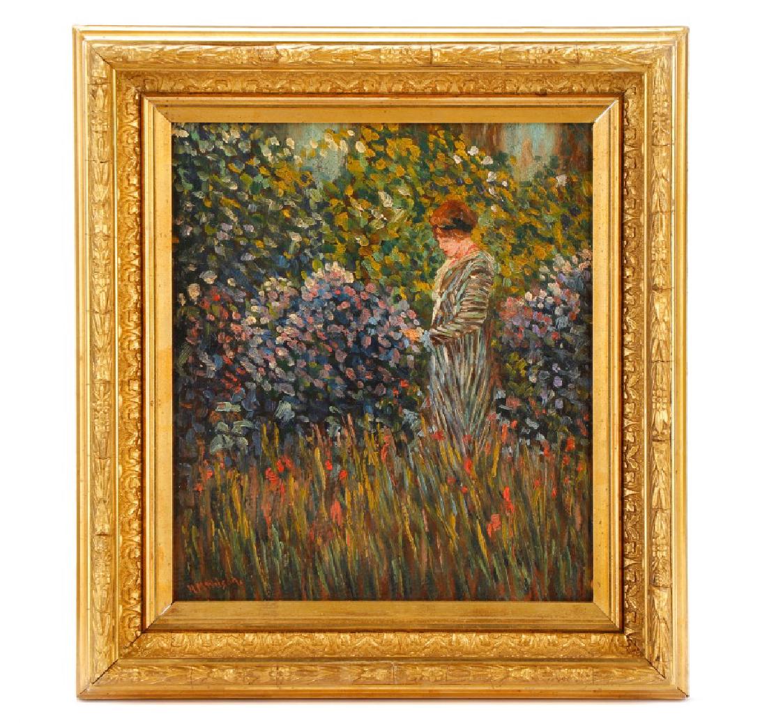 Henry Mitton Wilson "Woman in a Garden" O/B (1 of 7)