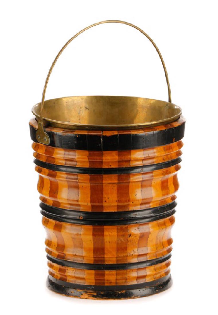 Anglo-Dutch Fruitwood Peat Bucket, 19th C (1 of 9)