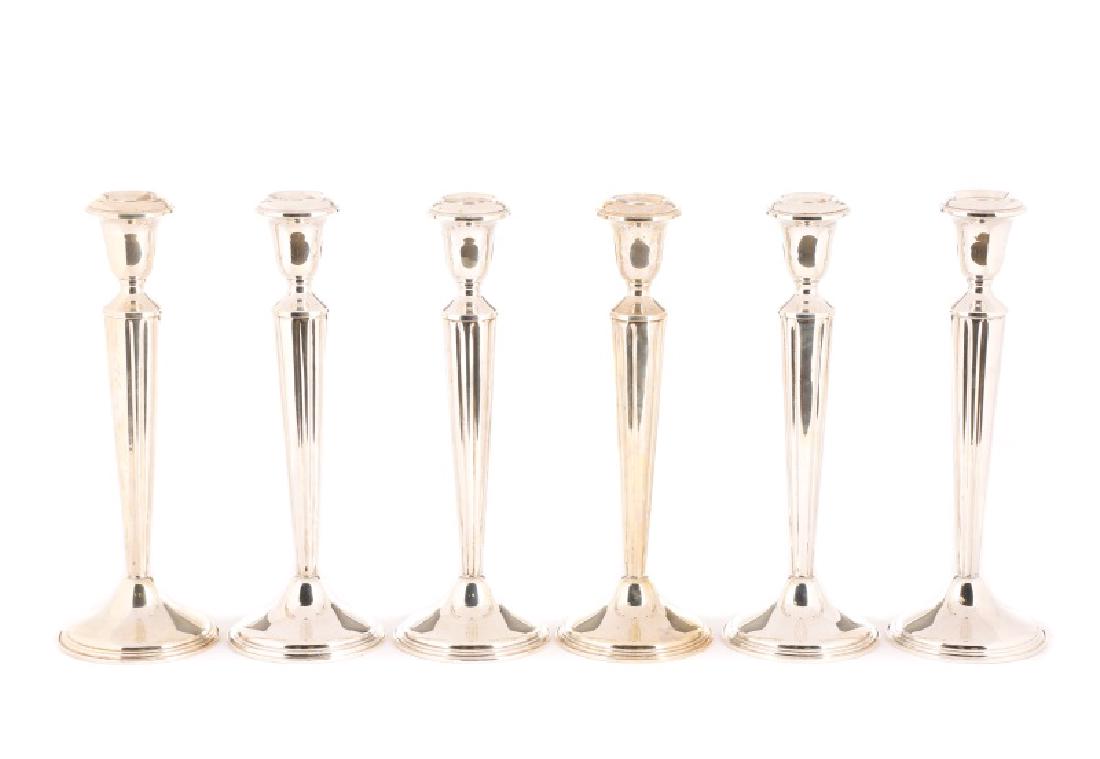 Set 6 Empire Sterling Silver Candlestick Holders (1 of 4)