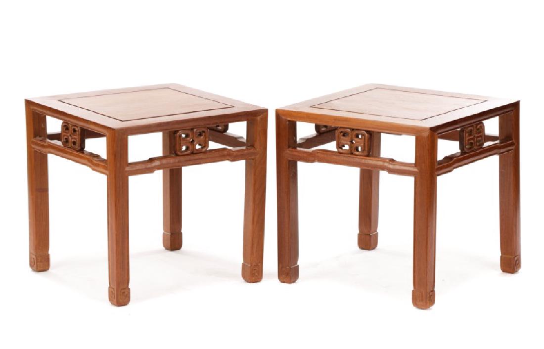 Pair of Chinese Hardwood Side Tables (1 of 7)