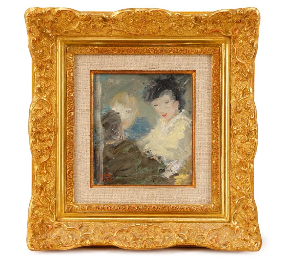 Dietz Edzard, "La Conversation", Oil Painting (1 of 4)