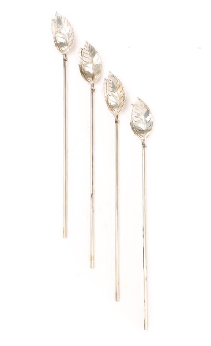 Set, 4 Tiffany & Co Sterling Mint Julep Straws (1 of 4)