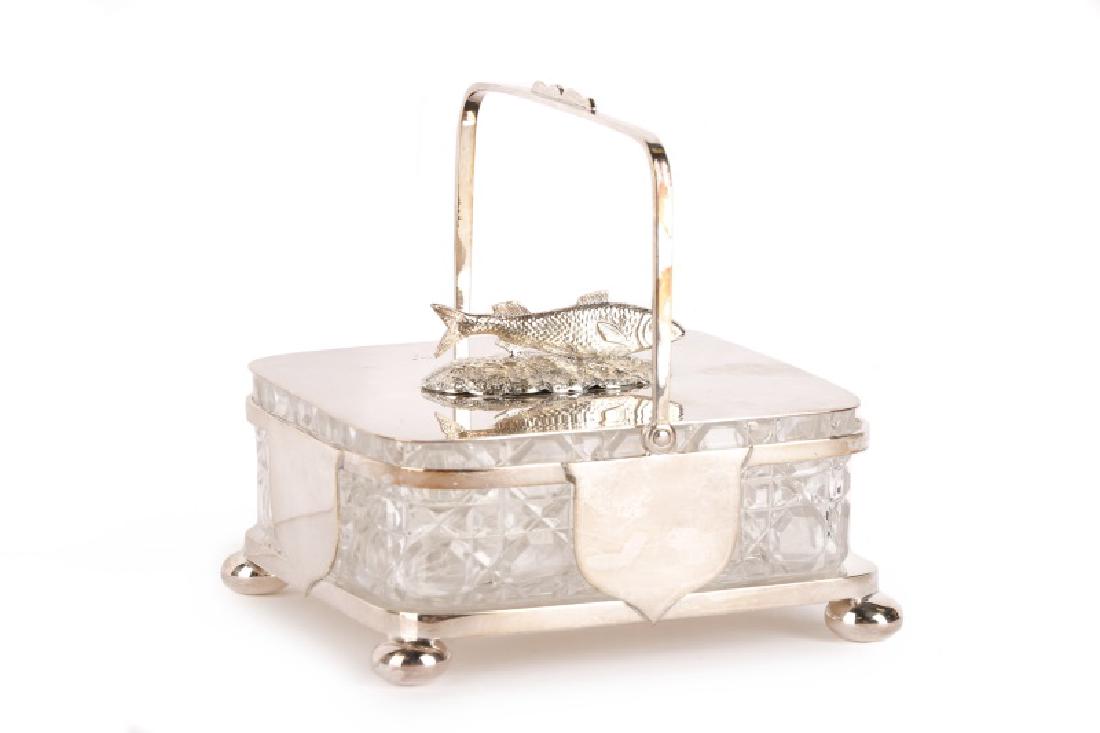 English Silver Plated Sardine Box, Marked (1 of 6)