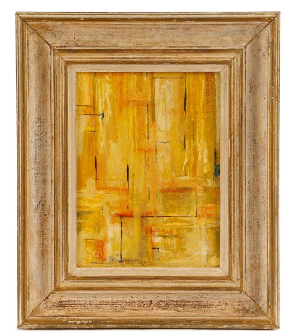 W.C. Appleby, "Yellow Abstraction", Oil on Board (1 of 6)