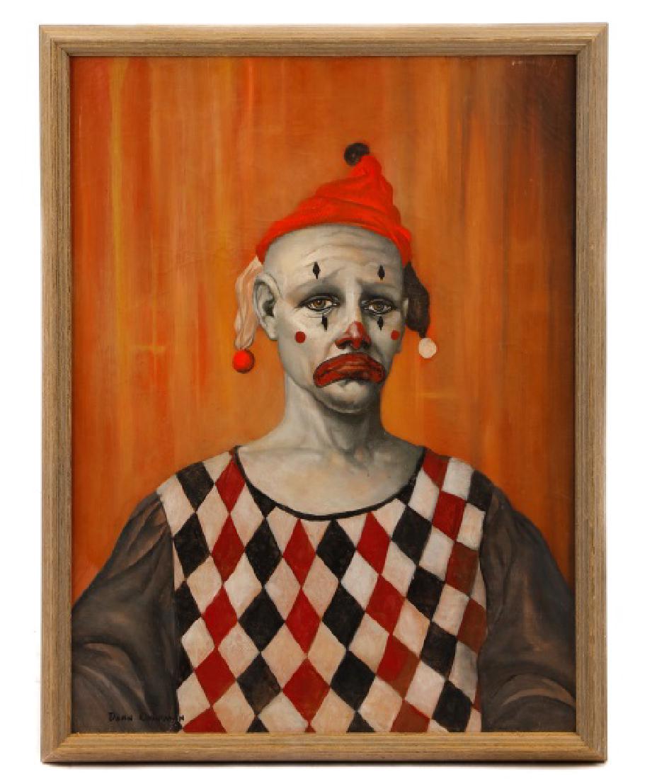 Dean Chapman "Sad Clown", Oil on Canvas (1 of 6)