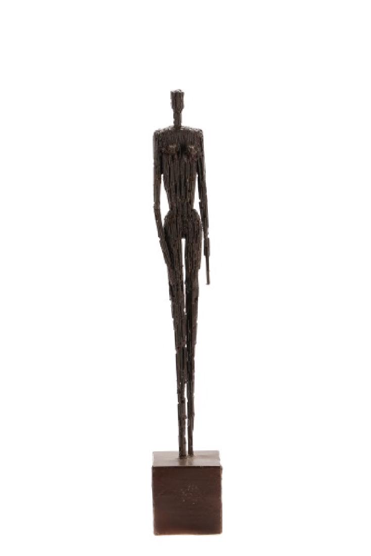Brutalist Style Sculpture of a Standing Woman (1 of 10)