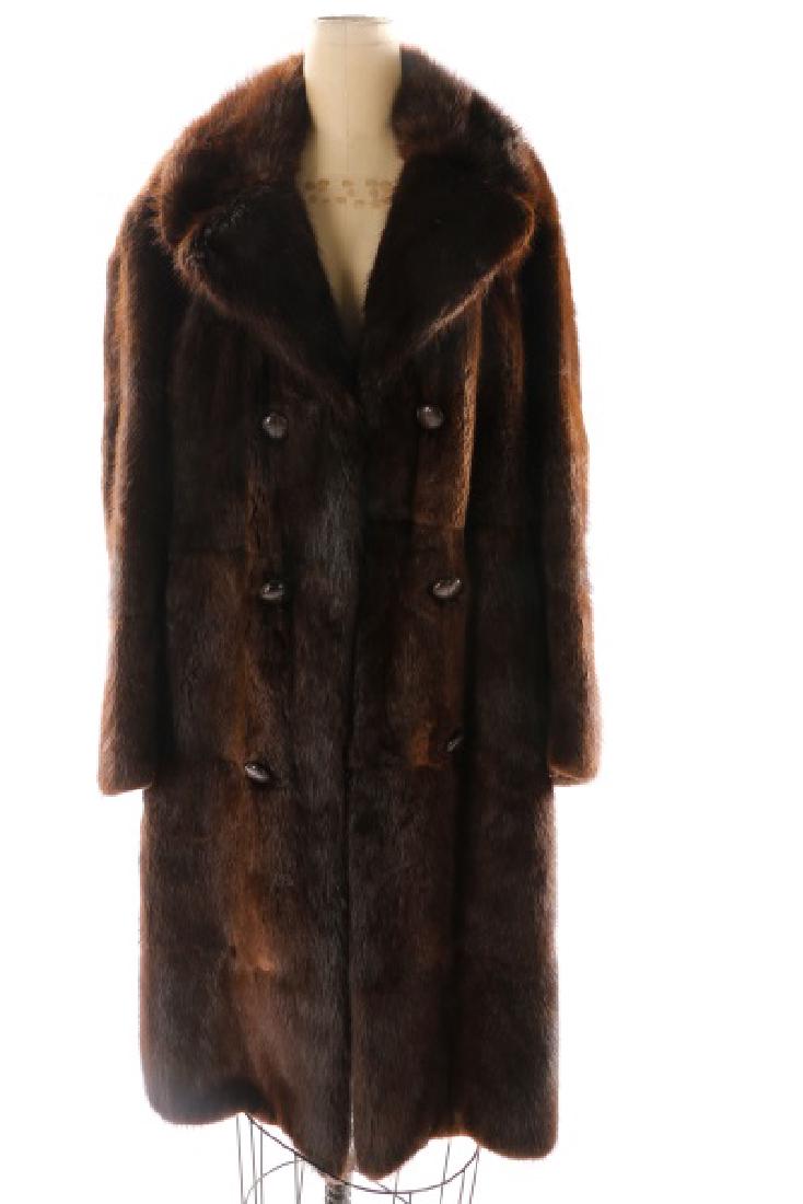 Gentlemen's 3/4 Length Mahogany Mink Coat (1 of 5)