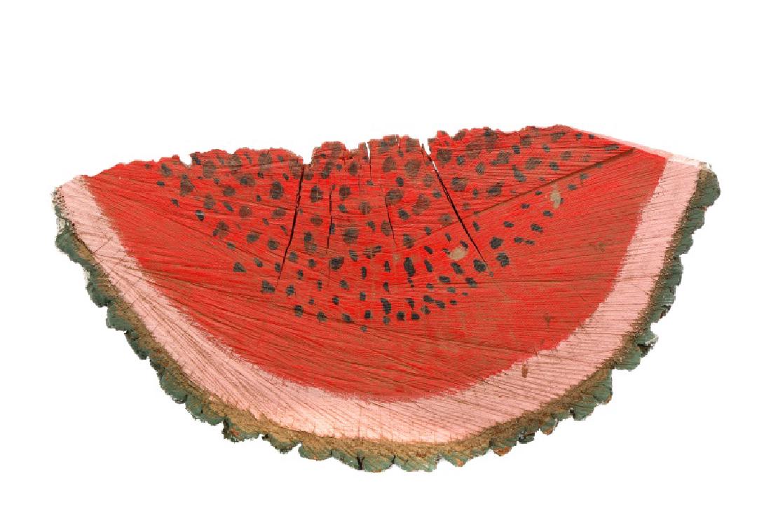 Primitive Folk Art Painted Watermelon Slice (1 of 7)