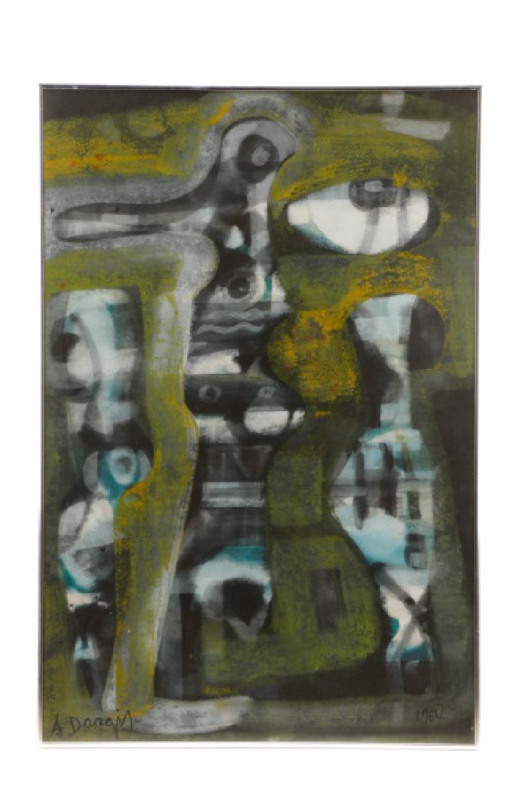 Alfons Dargis, 1964 Signed Abstract Mixed Media (1 of 7)