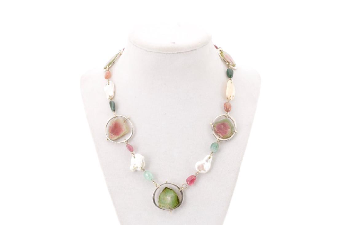 Lainey Papageorge Watermelon Tourmaline Necklace (1 of 7)