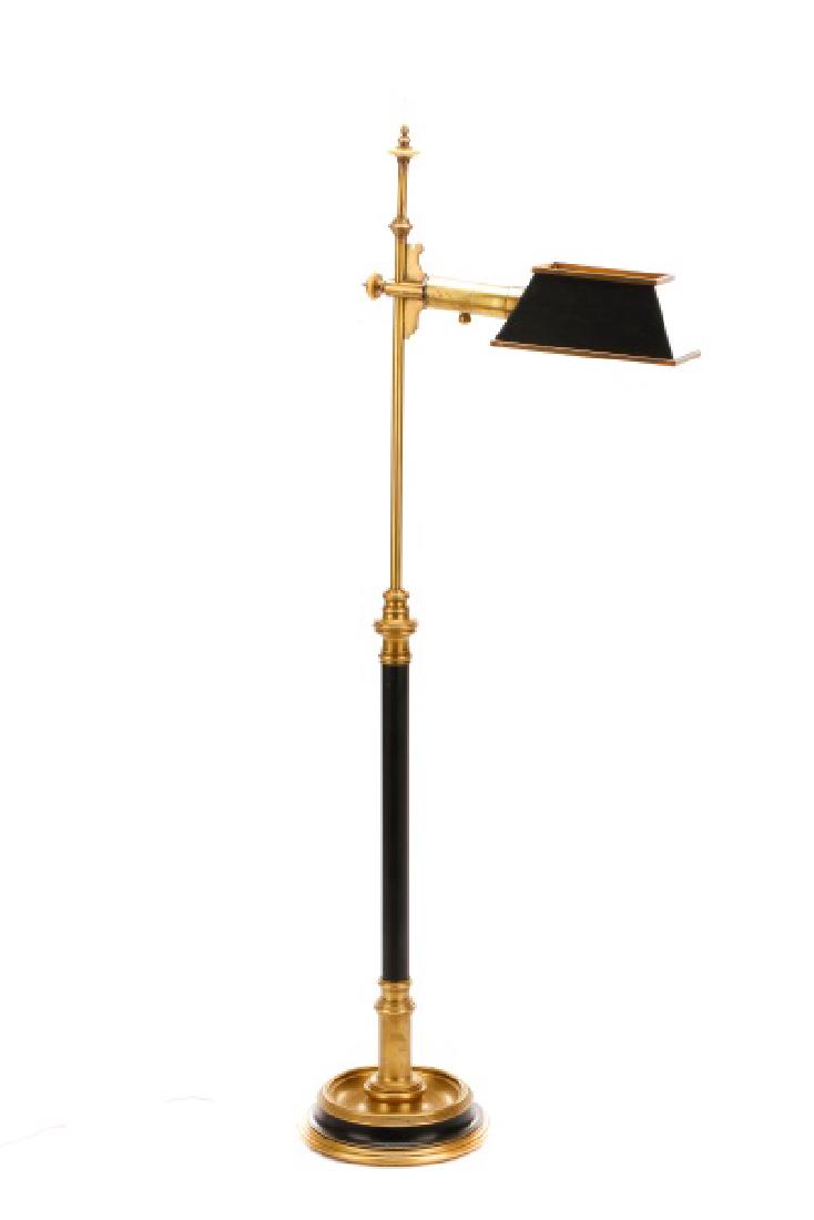 Chapman Ebonized Brass Reading Floor Lamp (1 of 8)