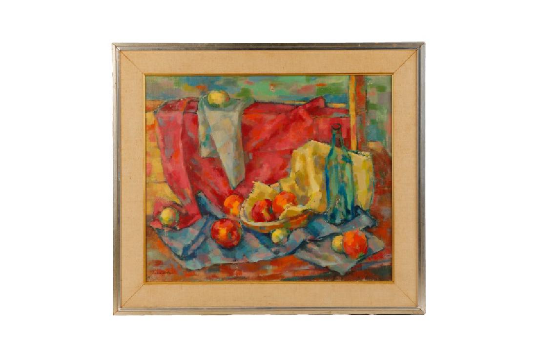 Joseph Perrin, "Still Life w/ Yellow Scarf" O/C (1 of 8)