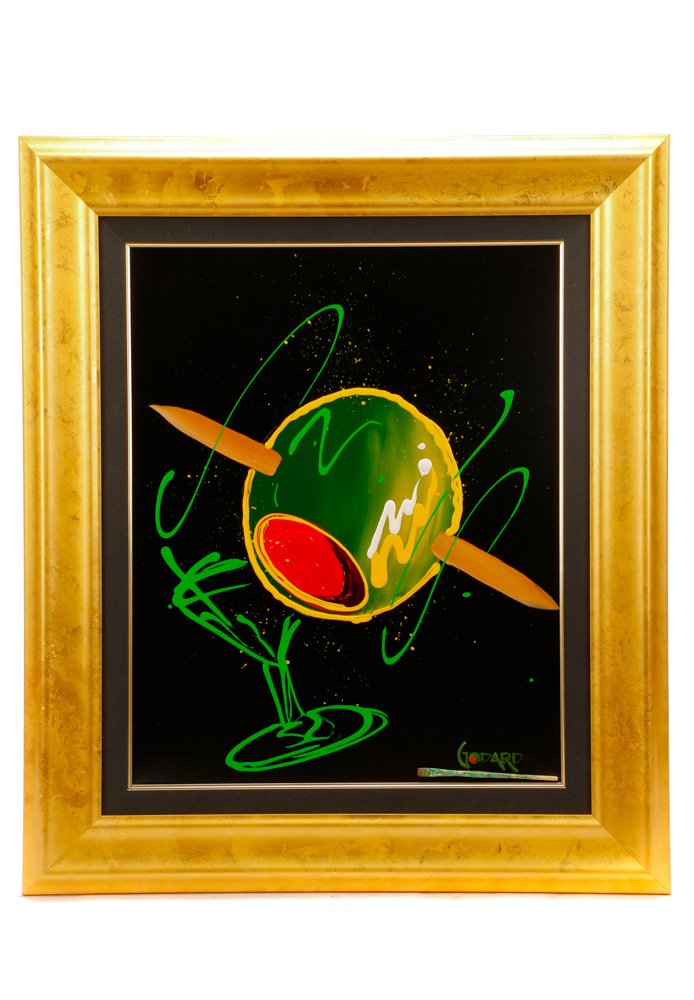 Michael Godard, Martini with Olive, Signed Acrylic (1 of 9)