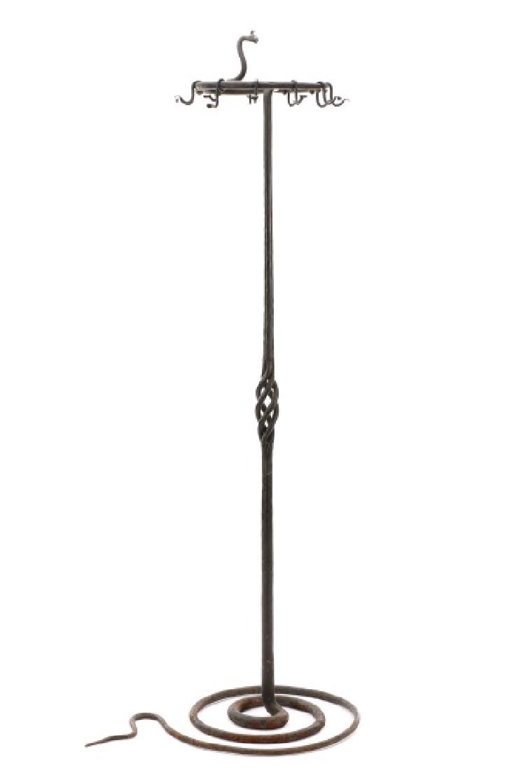 Edgar Brandt Style Iron "Serpent" Coat Hat Stand (1 of 7)