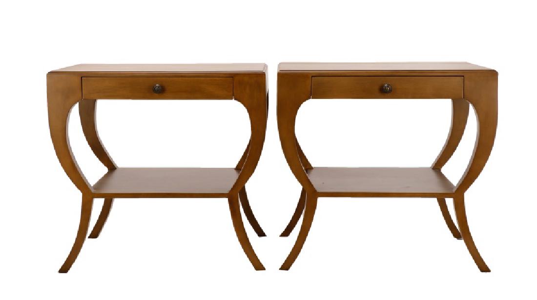 Pair, Noir Mahogany Maude Side Tables (1 of 3)