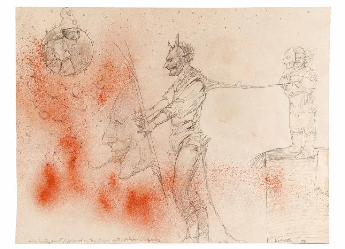 Ben Smith, "Holy Trinity", Mixed Media on Paper (1 of 9)