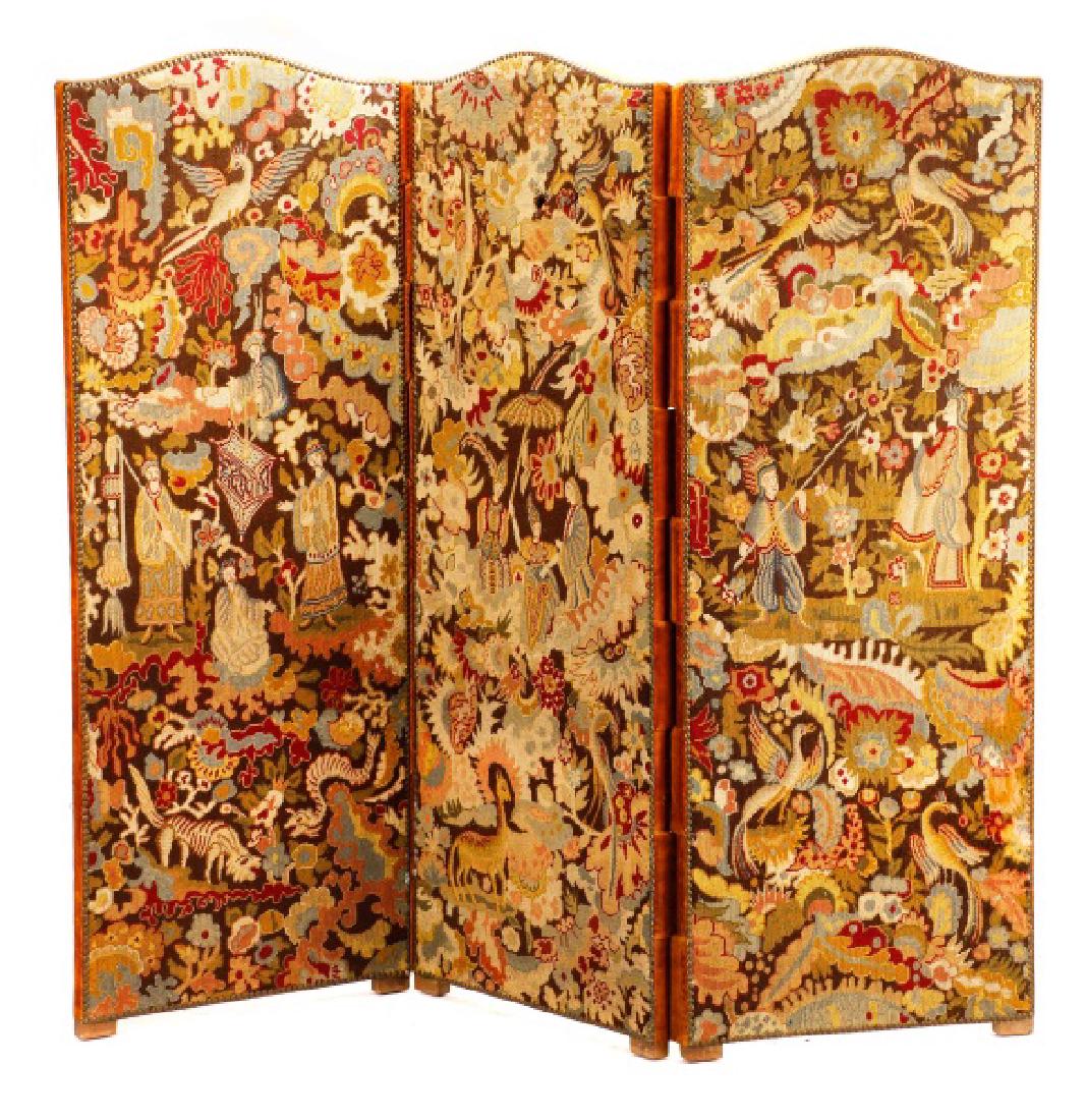 Continental 3 Panel Needlework Dressing Screen (1 of 9)