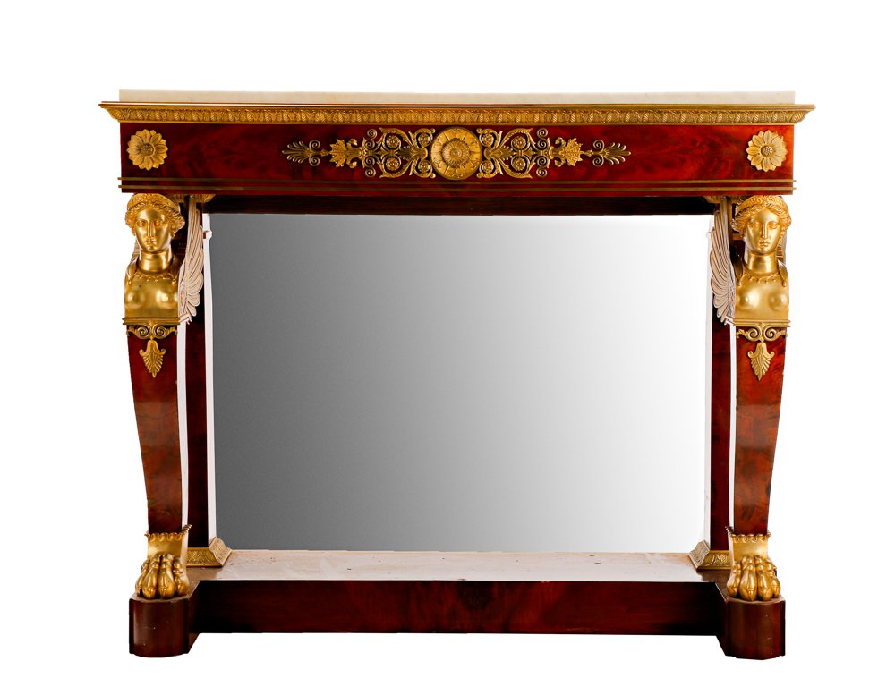 American Empire Figural Mahogany Pier Table (1 of 6)