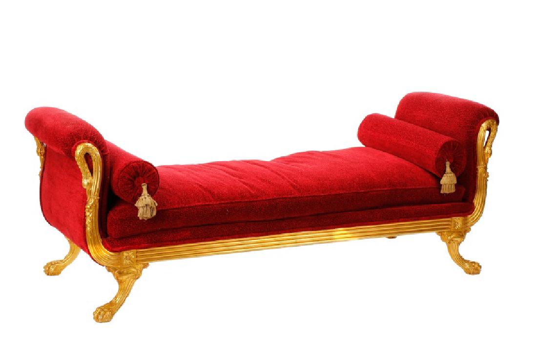 French Empire Style Giltwood Recamier Daybed (1 of 5)