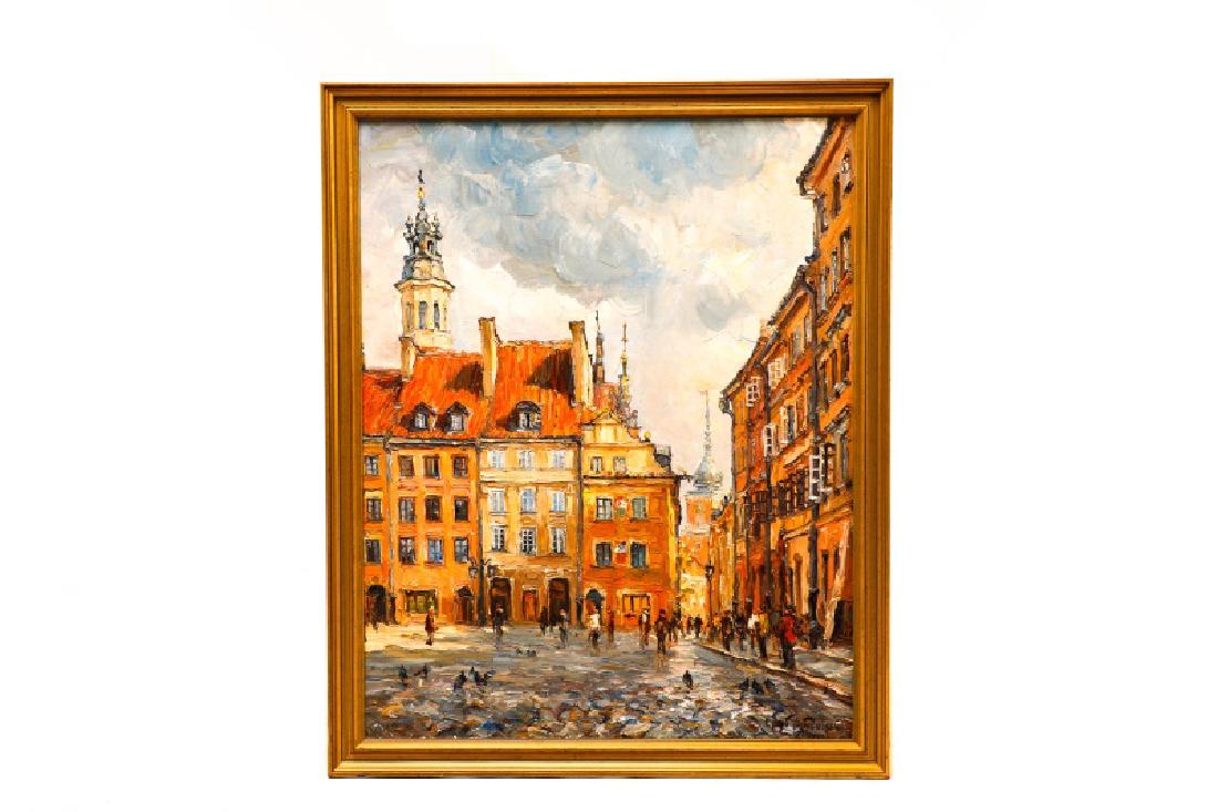 Jan Pawlowski, "Old Town Square, June 1980", O/C (1 of 6)