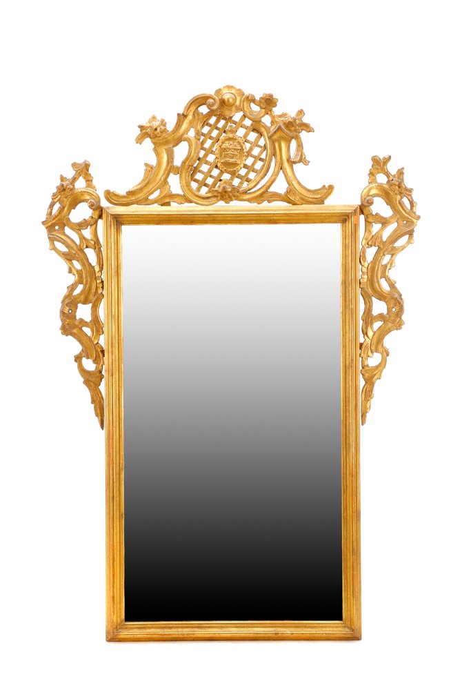Continental Giltwood Rococo Style Mirror, 19 C. (1 of 10)
