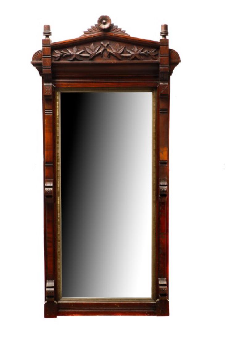 Stained Walnut Eastlake Style Mirror (1 of 7)