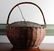 American Hand Woven Basket with Attached Lid