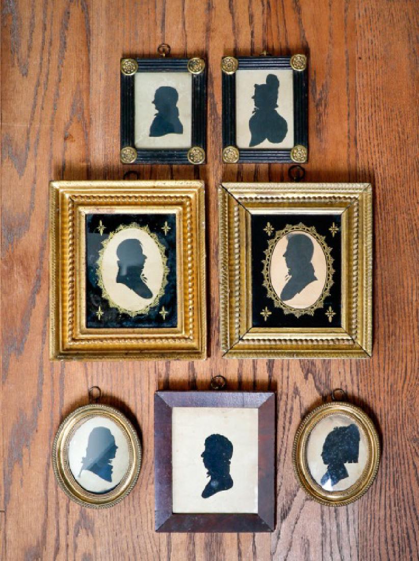 Group of Seven Framed Silhouettes (1 of 4)