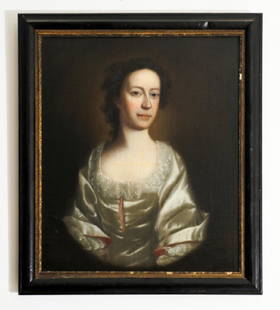 Circle of Allan Ramsay, Portrait of a Lady, O/C: Circle of Allan Ramsay (Scottish, 1713-1784) "Portrait of a Lady in White", late 18th/early 19th century Oil on canvas Approx. 30" x 25" (framed)