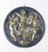 Pair Continental Rococo Style Brass Roundel Plates - 4