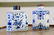 2 Delftware Blue Onion Octagonal Porcelain Flasks
