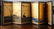 Japanese Gilded Landscape Motif Silk Table Screen