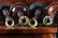 Two Pairs, Mahogany & Gilt Brass Candlesticks - 3