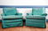 Pair of Upholstered Green Armchairs