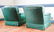Pair of Upholstered Green Armchairs - 3