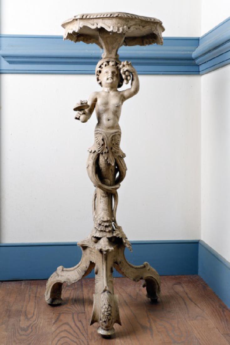 Italian Rococo Style Figural Candle Stand (1 of 2)